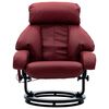 vidaXL Sillón de masaje reclinable para TV cuero sintético rojo tinto