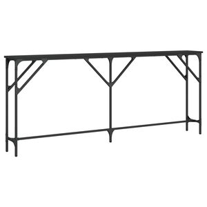 vidaXL Mesa consola madera de ingenier&iacute;a negro 180x23x75 cm