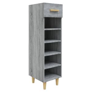 vidaXL Mueble zapatero madera contrachapada gris Sonoma 30x35x105 cm