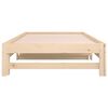 vidaXL Sof&aacute; cama extra&iacute;ble madera maciza de pino 2x(90x190) cm