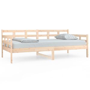 vidaXL Sof&aacute; cama madera maciza de pino 90x190 cm