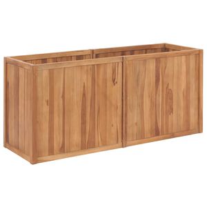 vidaXL Arriate de madera maciza de teca 150x50x70 cm