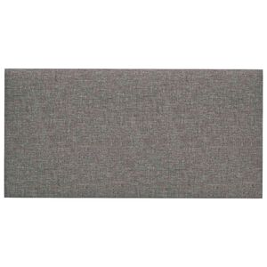 vidaXL Cabecero de Pared 12 pcs Gris Claro 30 x 15 cm tela