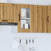 vidaXL Armario pared para cocina puerta cristal Lucca roble artesanal