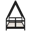 vidaXL Estructura de cama para ni&ntilde;os madera de pino negro 80x160 cm
