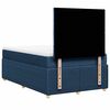 vidaXL Cama box spring con colch&oacute;n tela azul 120x190 cm