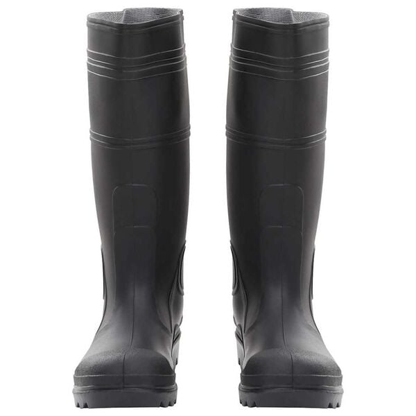 vidaXL Botas de agua negro n&uacute;mero 39 PVC
