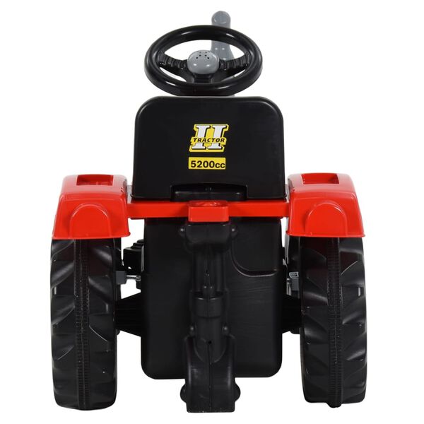 vidaXL Tractor para ni&ntilde;os de pedales rojo y negro