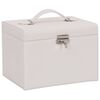 vidaXL Joyero de 4 niveles con espejo y cerradura 22,5x17,5x16,5 cm
