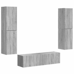 vidaXL Conjunto de mueble de TV 6 pcs Gris Sonoma Madera de ingenier&iacute;a