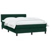 vidaXL Cama box spring con colch&oacute;n terciopelo verde oscuro 160x210 cm