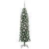 vidaXL &Aacute;rbol Navide&ntilde;o Artificial Delgado con 150 LED Verde y 150 cm