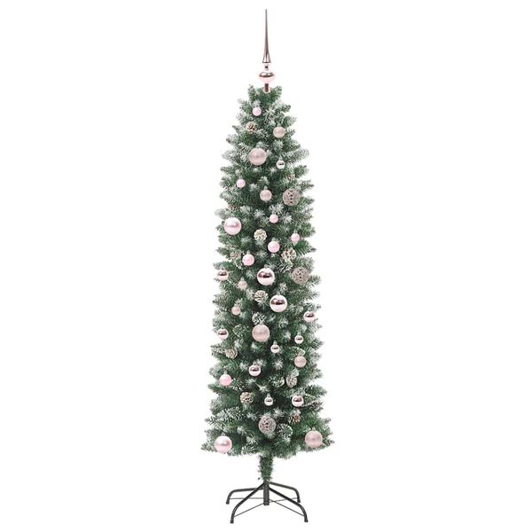 vidaXL &Aacute;rbol Navide&ntilde;o Artificial Delgado con 150 LED Verde y 150 cm