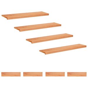 vidaXL Alfombras para escalones 8 uds. 120 x 30 x 2 cm Barniz