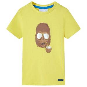 Camiseta de manga corta infantil amarillo 92