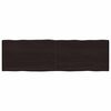 vidaXL Tablero mesa madera tratada borde vivo marr&oacute;n 200x60x(2-6) cm