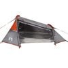 vidaXL Tienda de campa&ntilde;a t&uacute;nel 2 personas impermeable gris y naranja