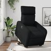 vidaXL Sillón reclinable elevable cuero artificial negro