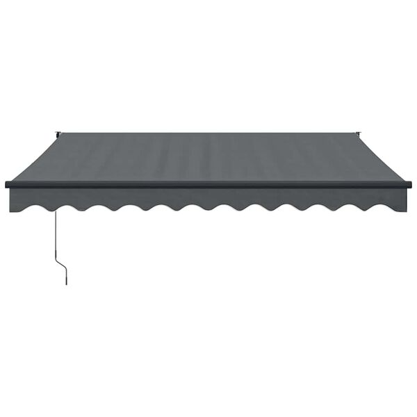 vidaXL Toldo retr&aacute;ctil aluminio y tela gris antracita 3,5x2,5 m