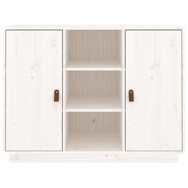 vidaXL Aparador madera maciza de pino blanco 100x40x75 cm