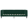 vidaXL Sof&aacute; cama nido con cajones terciopelo verde oscuro 90x200 cm