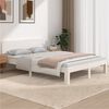 vidaXL Estructura de cama doble sin colchón blanco 135x190 cm