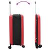vidaXL Maleta con cerradura Rojo 34 x 23 x 55.5 cm Pl&aacute;stico ABS