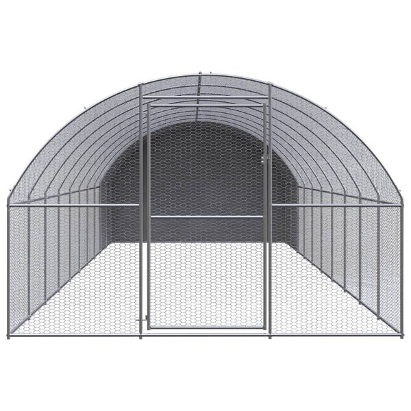 vidaXL Gallinero de exterior de acero galvanizado 3x10x2 m