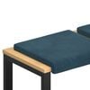vidaXL Coj&iacute;n de banco 4 uds. Terciopelo Azul Profundidad 35 cm