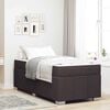 vidaXL Estructura de cama con colch&oacute;n Marr&oacute;n Oscuro 120 x 190 cm tela