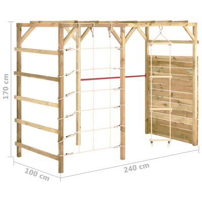 vidaXL Estructura escalada madera de pino impregnada 240x100x170 cm