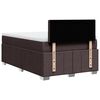vidaXL Cama box spring con colch&oacute;n tela marr&oacute;n oscuro 120x190 cm