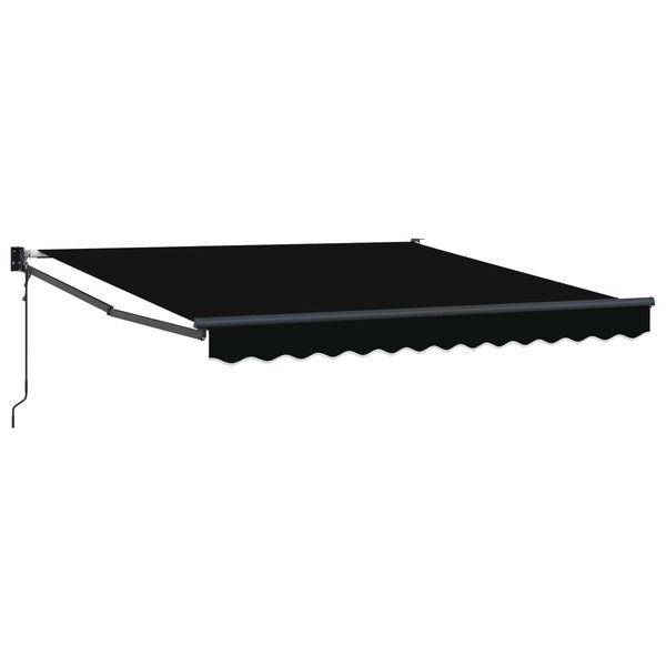 vidaXL Toldo Retr&aacute;ctil Negro 350 x 250 cm Poli&eacute;ster y Aluminio