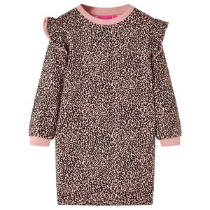 vidaXL Vestido sudadera infantil rosa medio 92