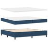 vidaXL Cama tipo Box Spring con colch&oacute;n Azul 200 x 200 cm tela