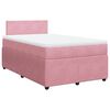 vidaXL Cama box spring con colch&oacute;n terciopelo rosa 120x200 cm