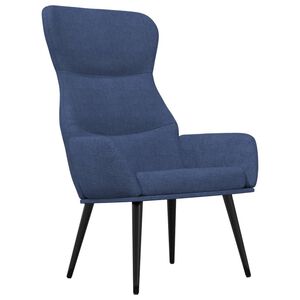 vidaXL Sill&oacute;n de relax de tela azul
