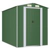 vidaXL Cobertizo de jard&iacute;n acero galvanizado verde 192x274x223 cm