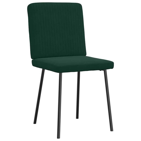 vidaXL Sillas de comedor 6 unidades terciopelo verde oscuro