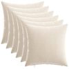 vidaXL Funda de almohada 6 uds. HEERLEN Crema 30 x 30 cm Tela Chenille