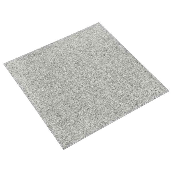 vidaXL Alfombra 20 pcs Gris Claro 50 x 50 cm 100% Polipropileno