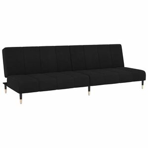 vidaXL Sof&aacute; cama de 2 plazas terciopelo negro