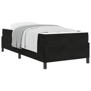 vidaXL Estructura de cama con colch&oacute;n Negro 100 x 200 cm tela