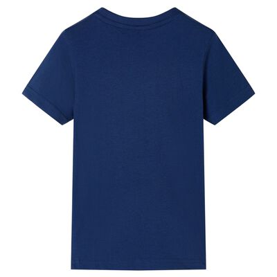 Camiseta infantil azul oscuro 92