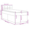 vidaXL Cama box spring con colch&oacute;n tela negro 100x200 cm