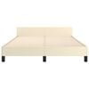 vidaXL Estructura de cama sin colch&oacute;n cuero sint&eacute;tico crema 140x190 cm
