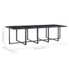 vidaXL Set comedor de jard&iacute;n 15 piezas y cojines rat&aacute;n sint&eacute;tico negro
