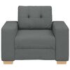 vidaXL Sill&oacute;n de tela gris oscuro 100x78x80 cm