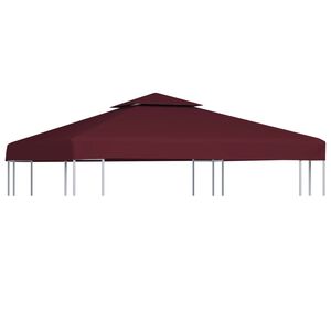 vidaXL Toldo de cenador 2 niveles 310 g/m&sup2; 3x3 m burdeos