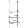 vidaXL Tendedero de 3 niveles de aluminio